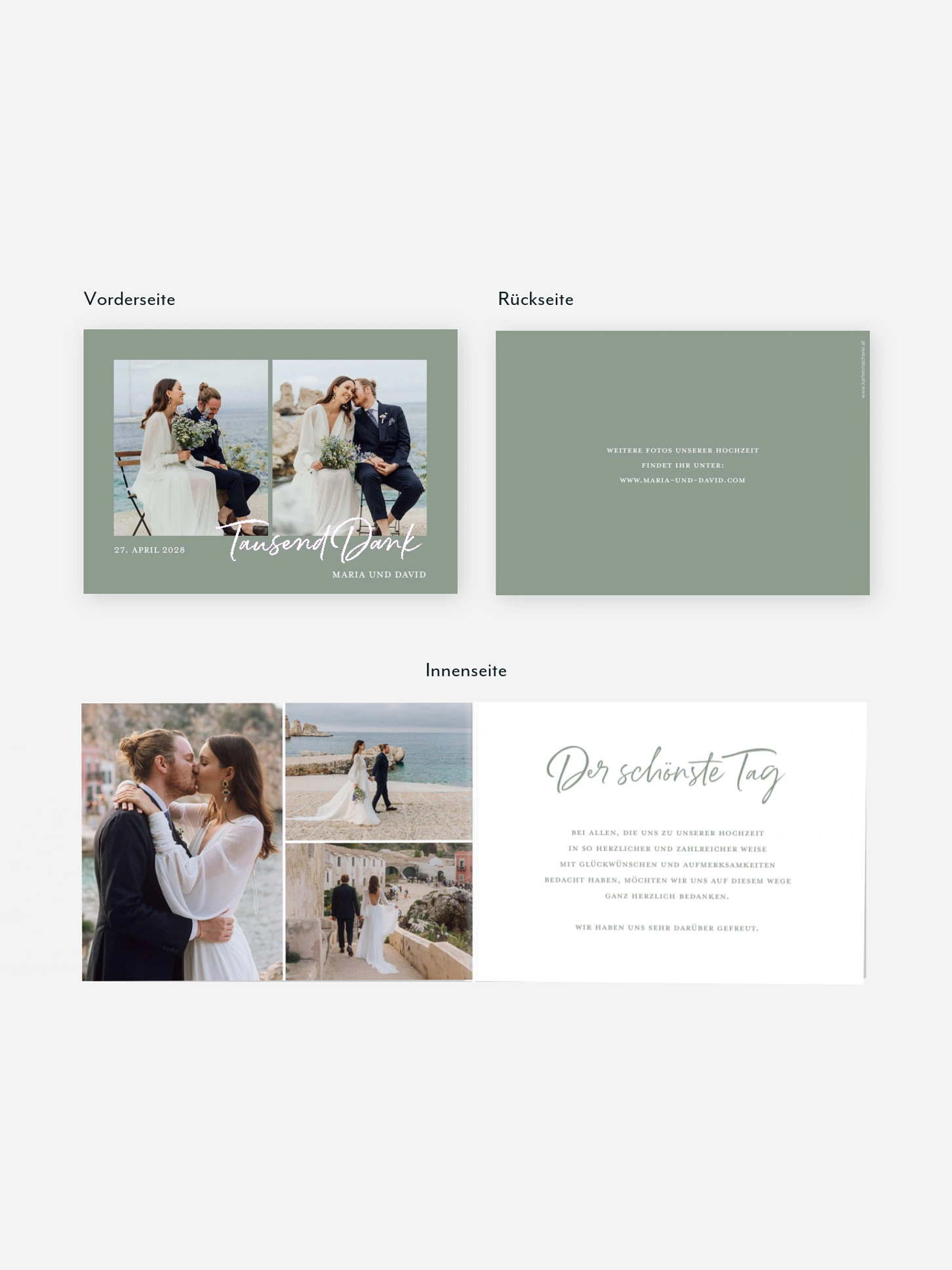 Dankeskarte Hochzeit Delightful