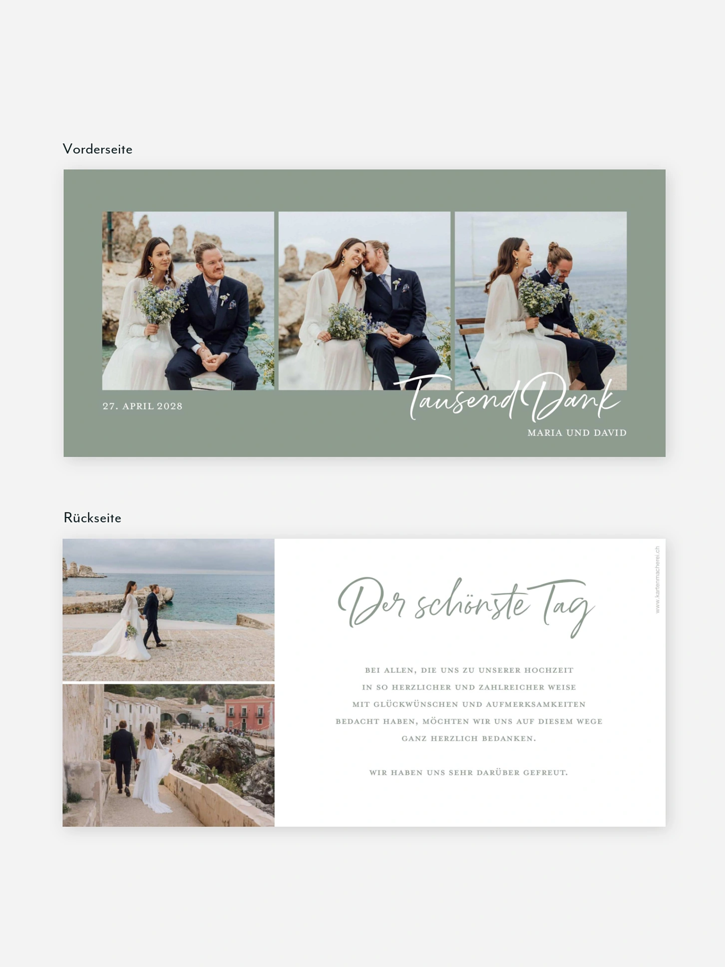Dankeskarte Hochzeit Delightful