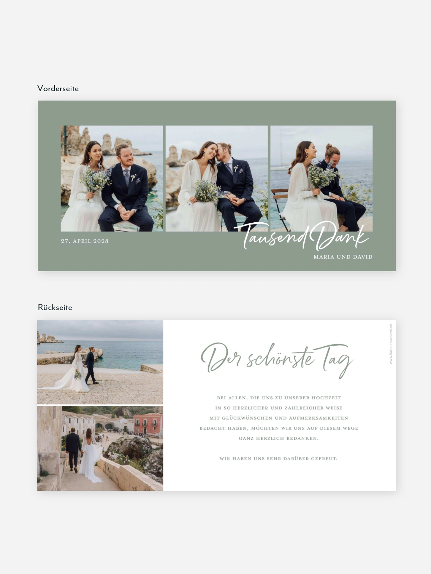 Dankeskarte Hochzeit Delightful