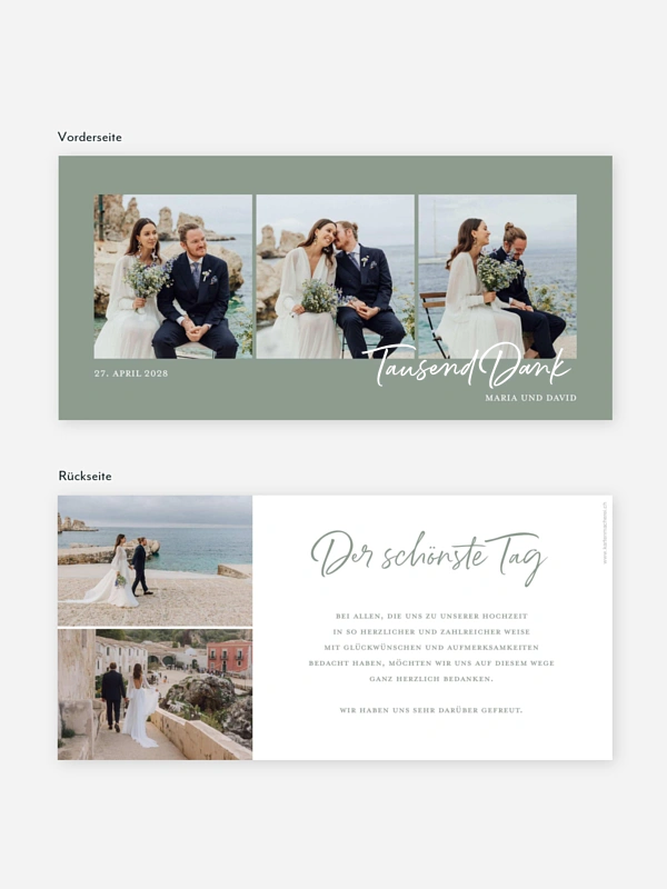 Dankeskarte Hochzeit Delightful