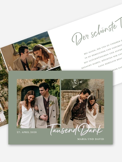 Dankeskarte Hochzeit Delightful