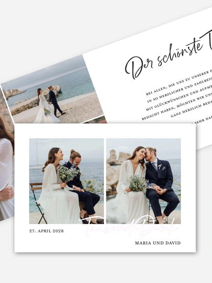 Dankeskarte Hochzeit Delightful