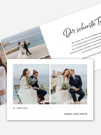 Dankeskarte Hochzeit Delightful