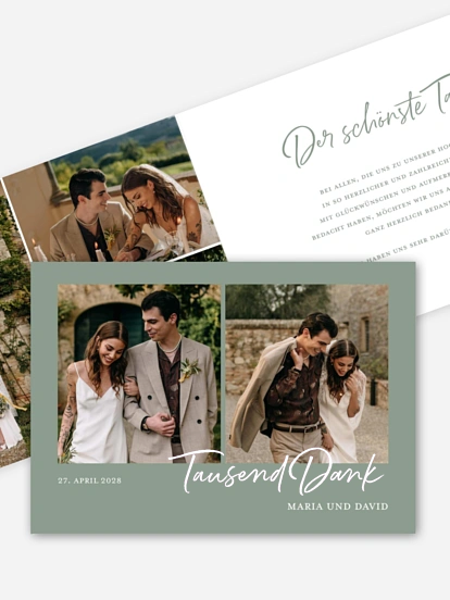 Dankeskarte Hochzeit Delightful