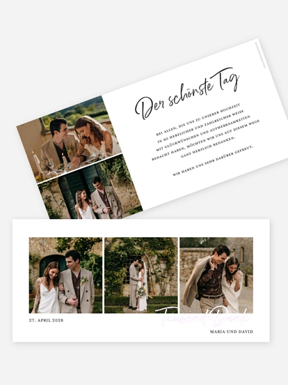 Dankeskarte Hochzeit Delightful