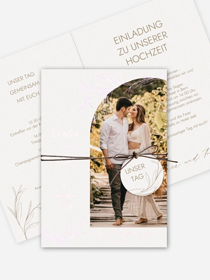 Hochzeitseinladung Golden Olive