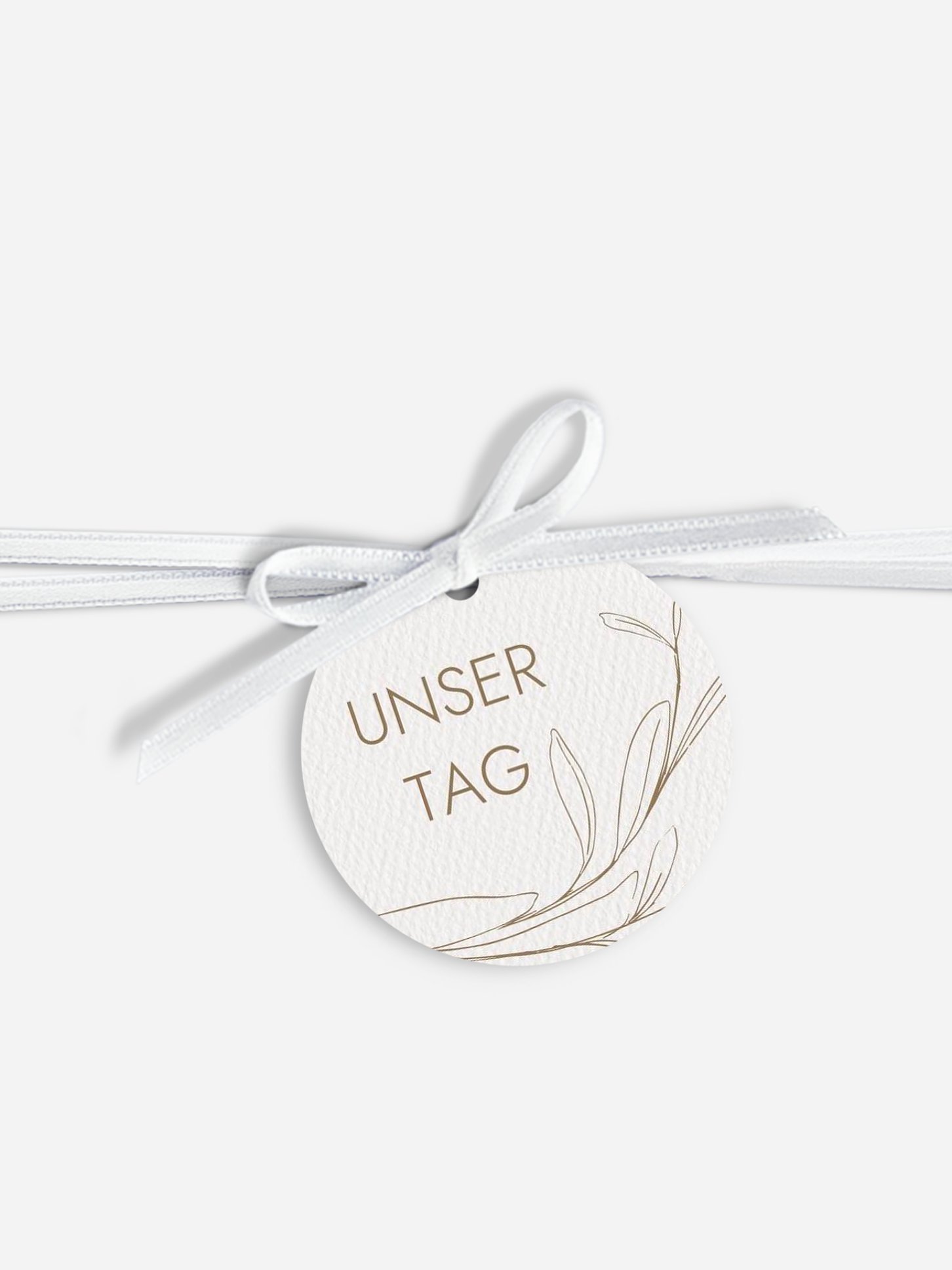 Anhänger mit Band zur Hochzeit Golden Olive