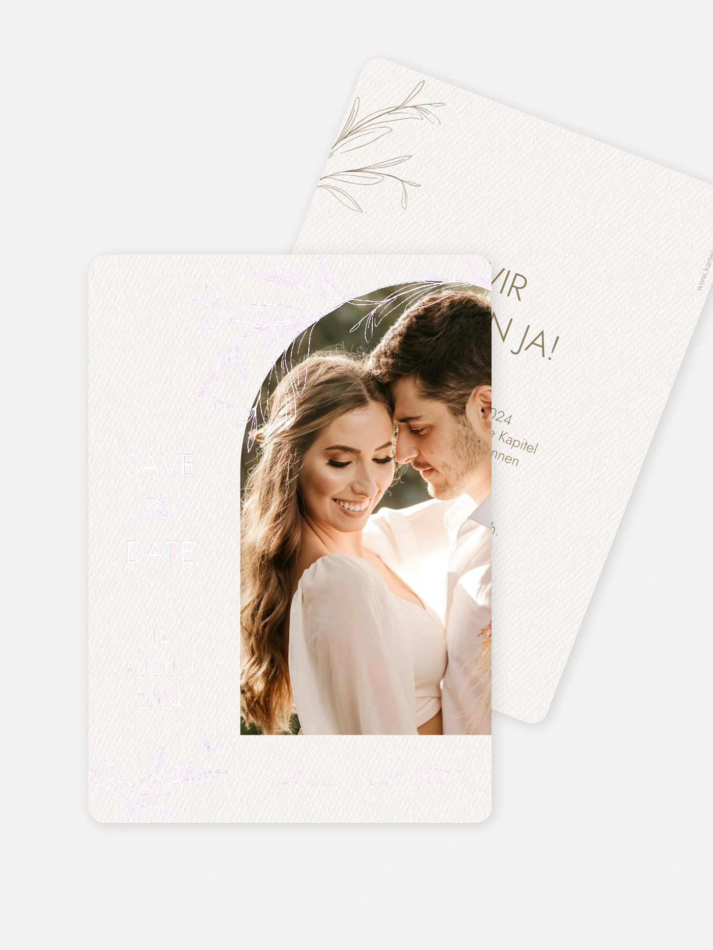 Save-the-Date Karte Golden Olive