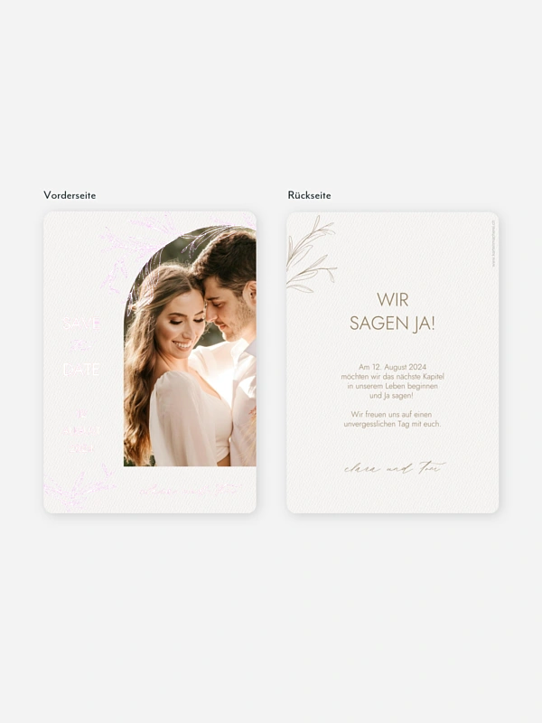 Save-the-Date Karte Golden Olive