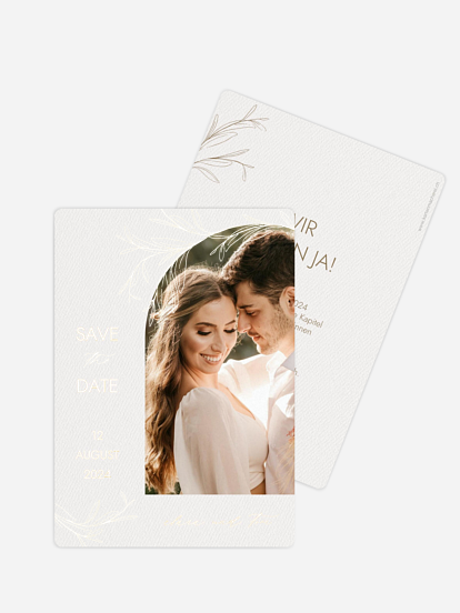 Save-the-Date Karte Golden Olive