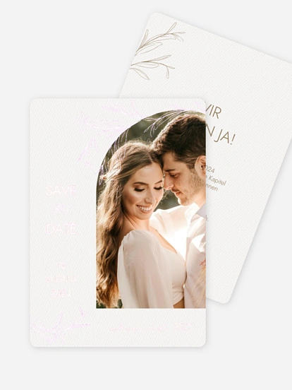 Save-the-Date Karte Golden Olive