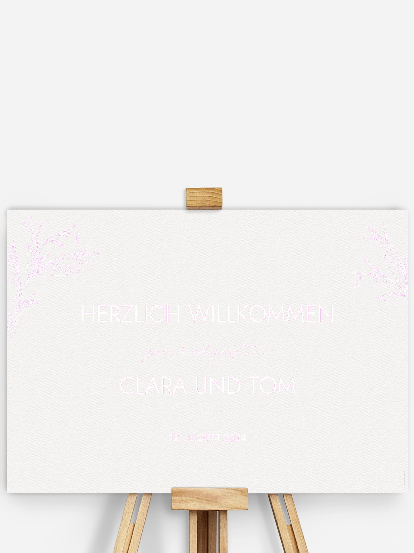 Willkommensschild Golden Olive