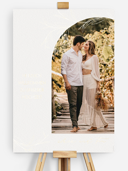 Willkommensschild Golden Olive