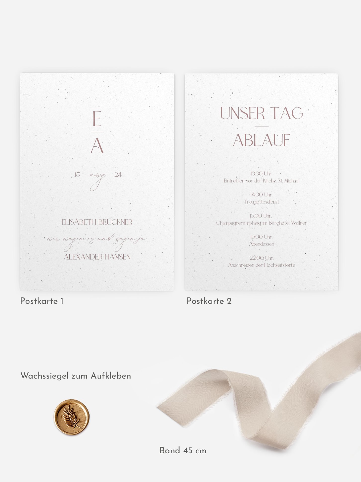 Hochzeitseinladung Love Initials