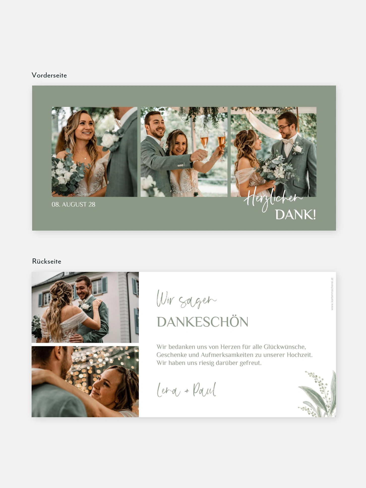 Dankeskarte Hochzeit Lots of Love
