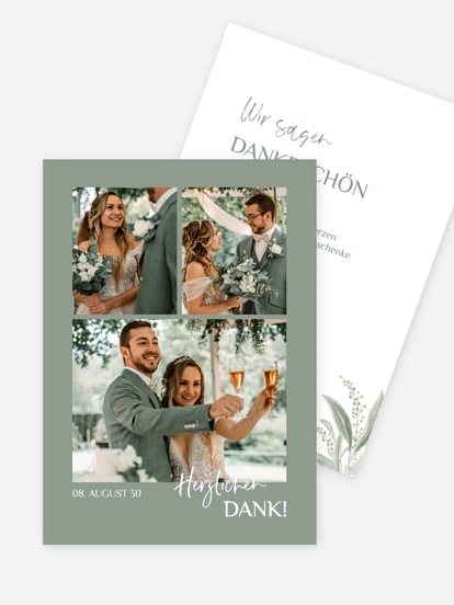 Dankeskarte Hochzeit Lots of Love