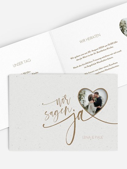 Hochzeitseinladung Wir Zwei Für Immer