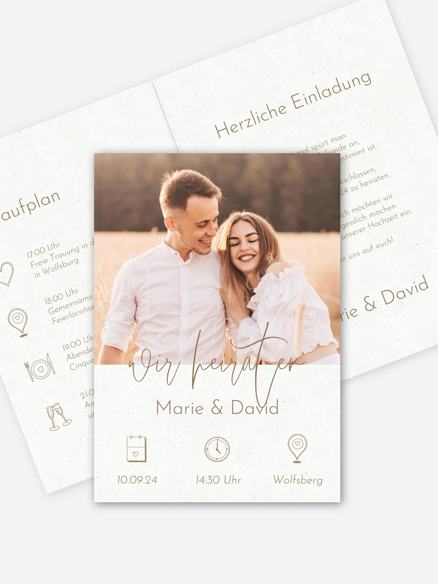 Hochzeitseinladung Lovesymbols