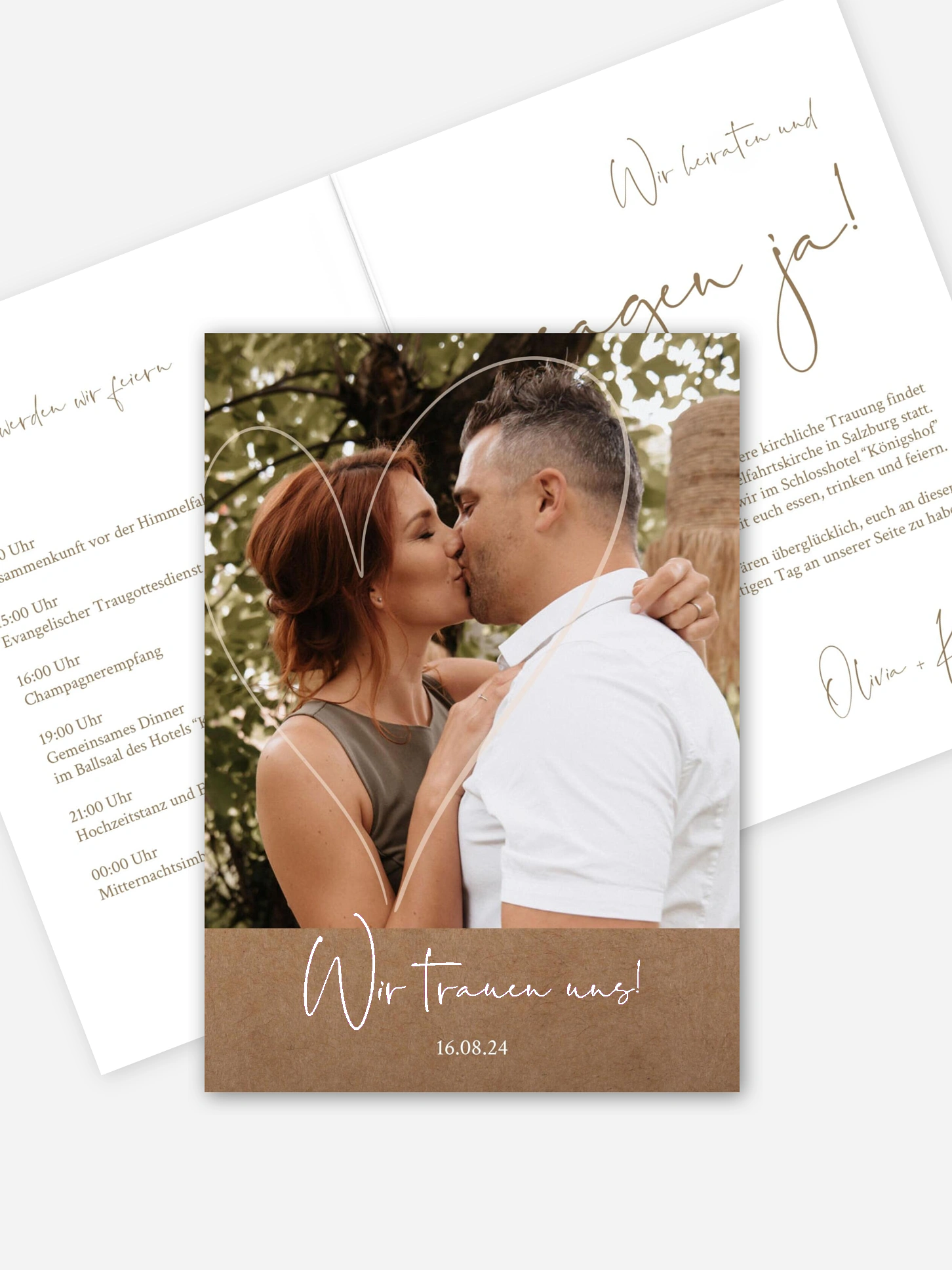 Hochzeitseinladung Romance Heart
