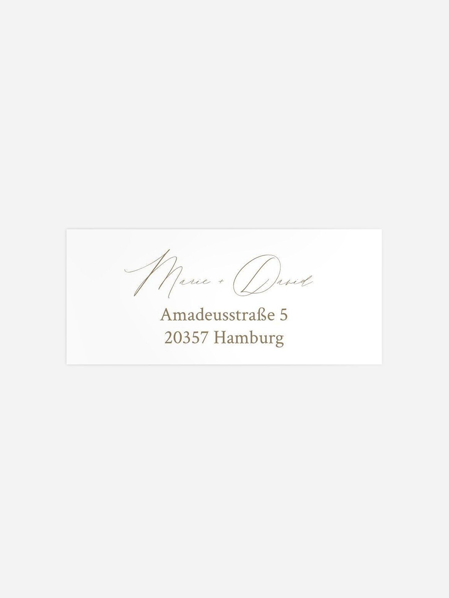 Absenderaufkleber Hochzeit Golden Branch