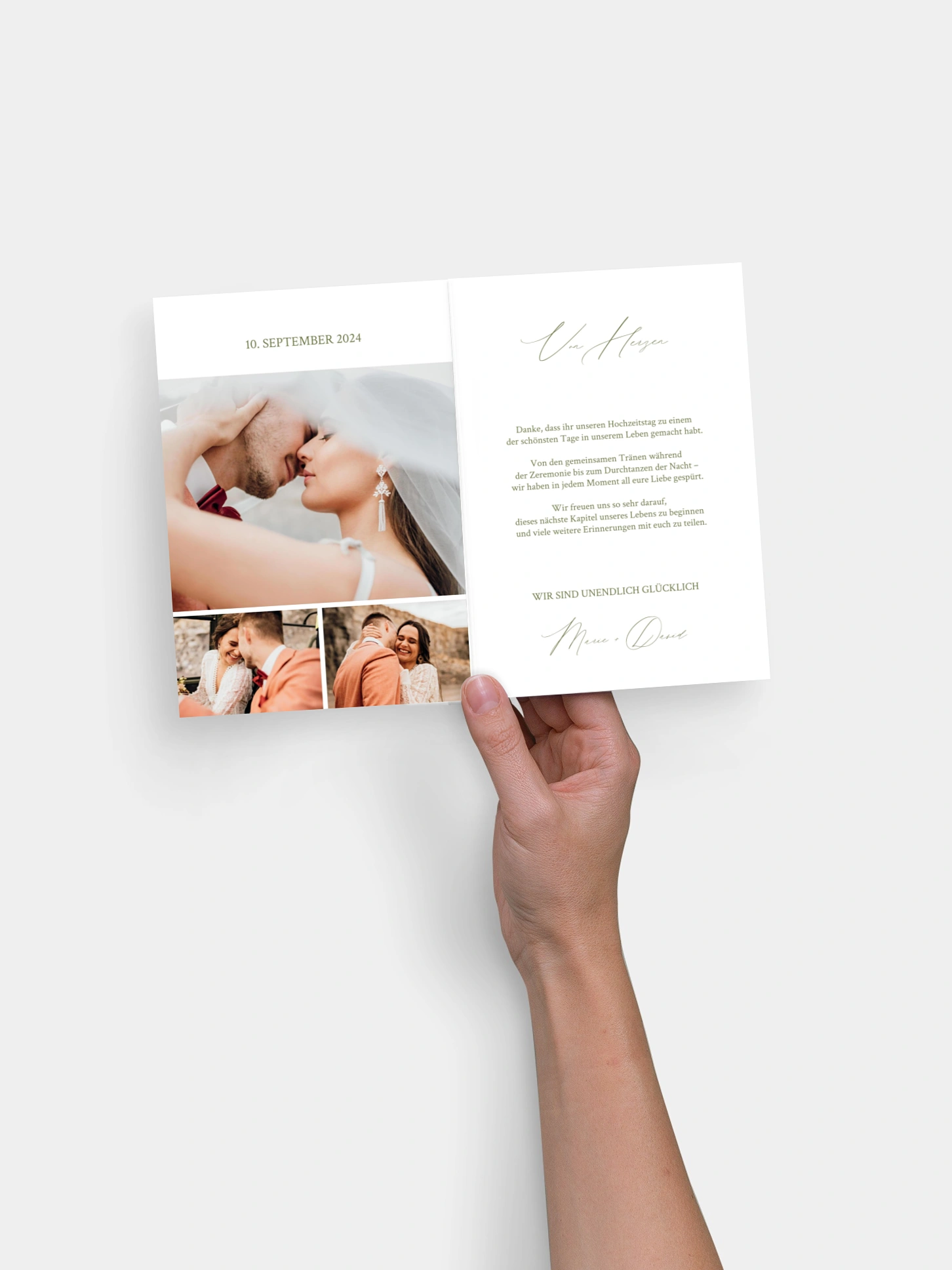Dankeskarte Hochzeit Golden Branch