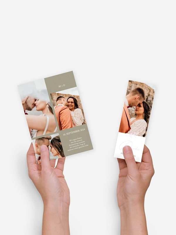 Dankeskarte Hochzeit Golden Branch