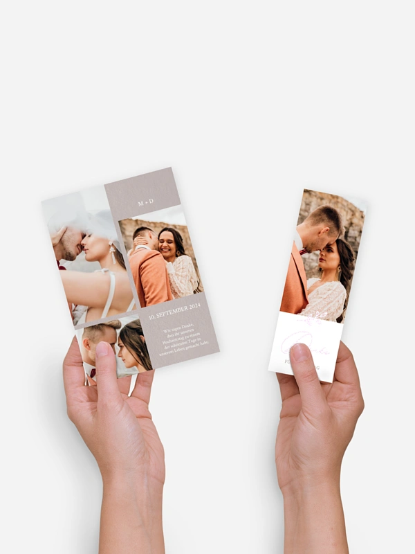 Dankeskarte Hochzeit Golden Branch