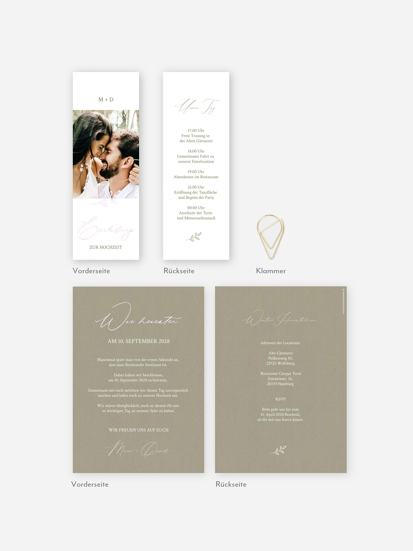 Hochzeitseinladung Golden Branch