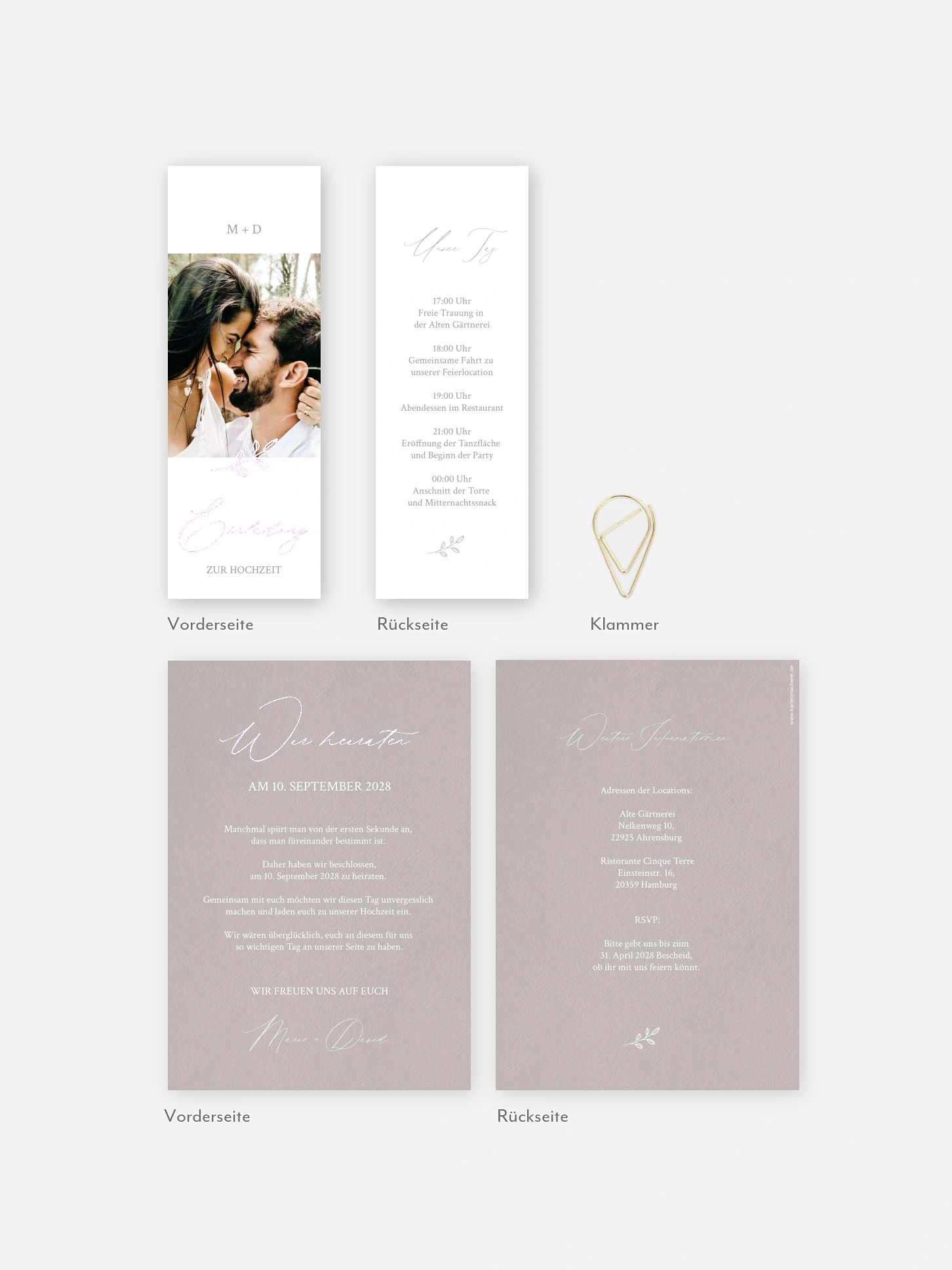 Hochzeitseinladung Golden Branch