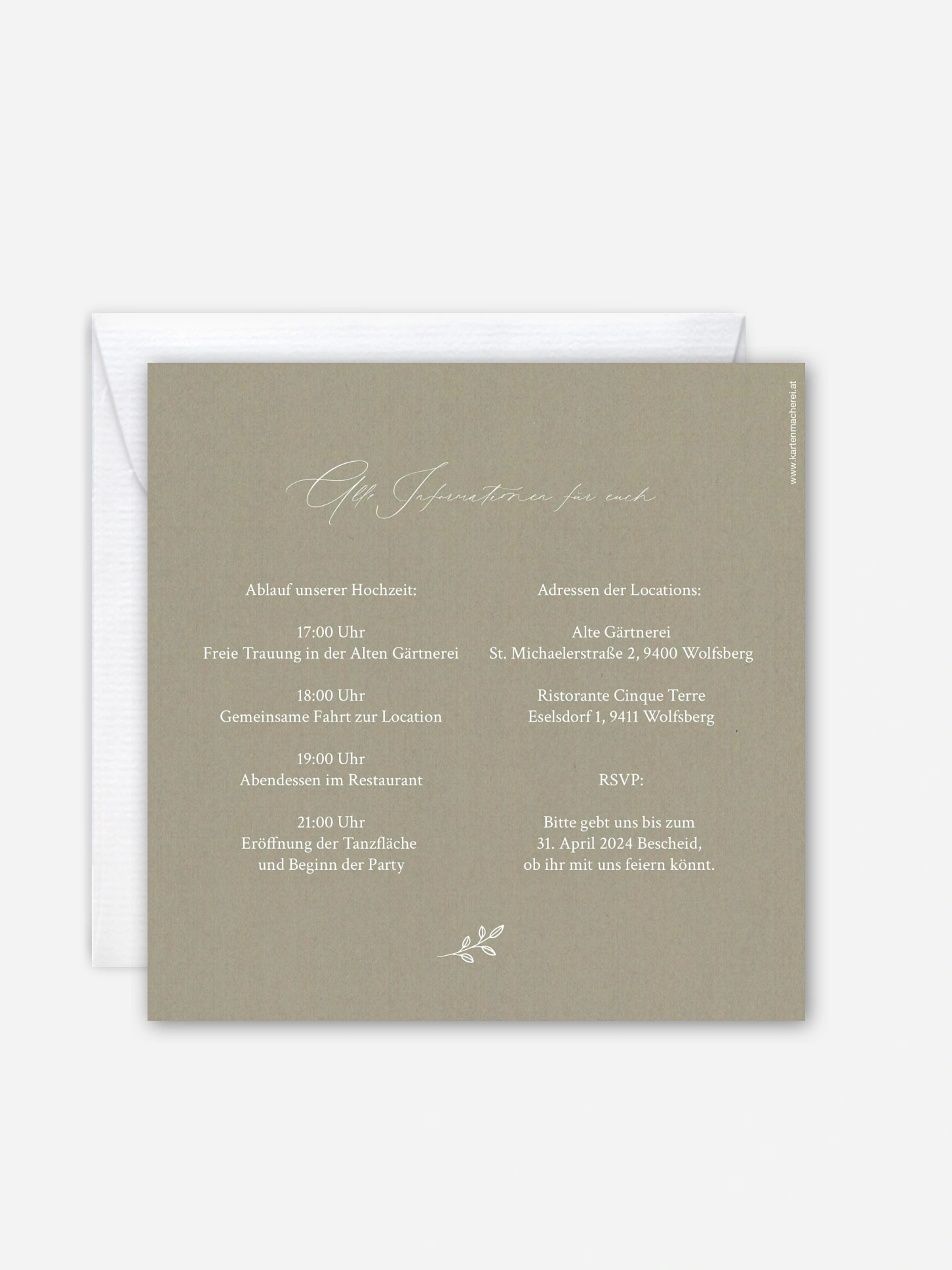 Hochzeitseinladung Golden Branch