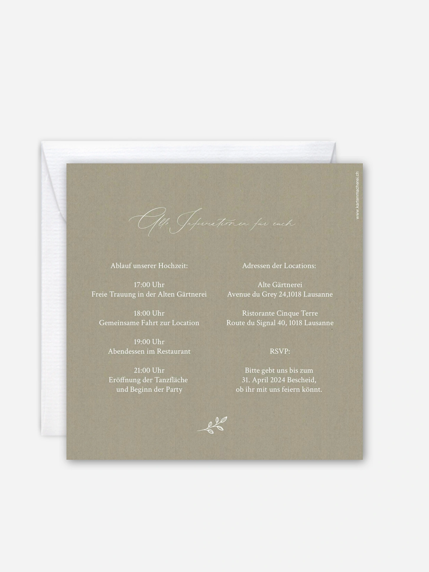 Hochzeitseinladung Golden Branch