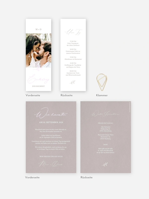 Hochzeitseinladung Golden Branch