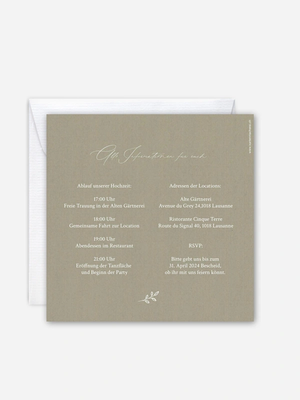 Hochzeitseinladung Golden Branch