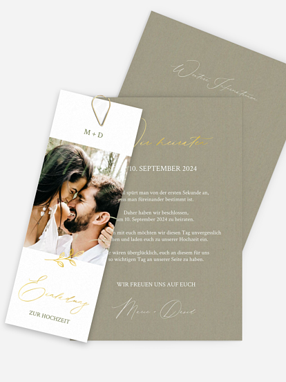 Hochzeitseinladung Golden Branch