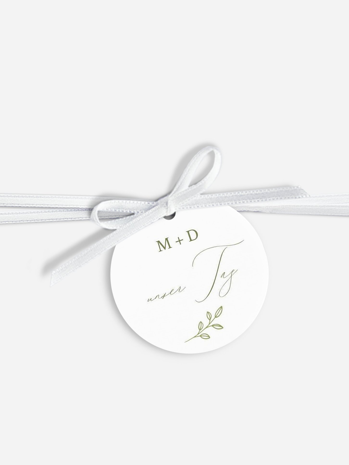 Anhänger mit Band zur Hochzeit Golden Branch