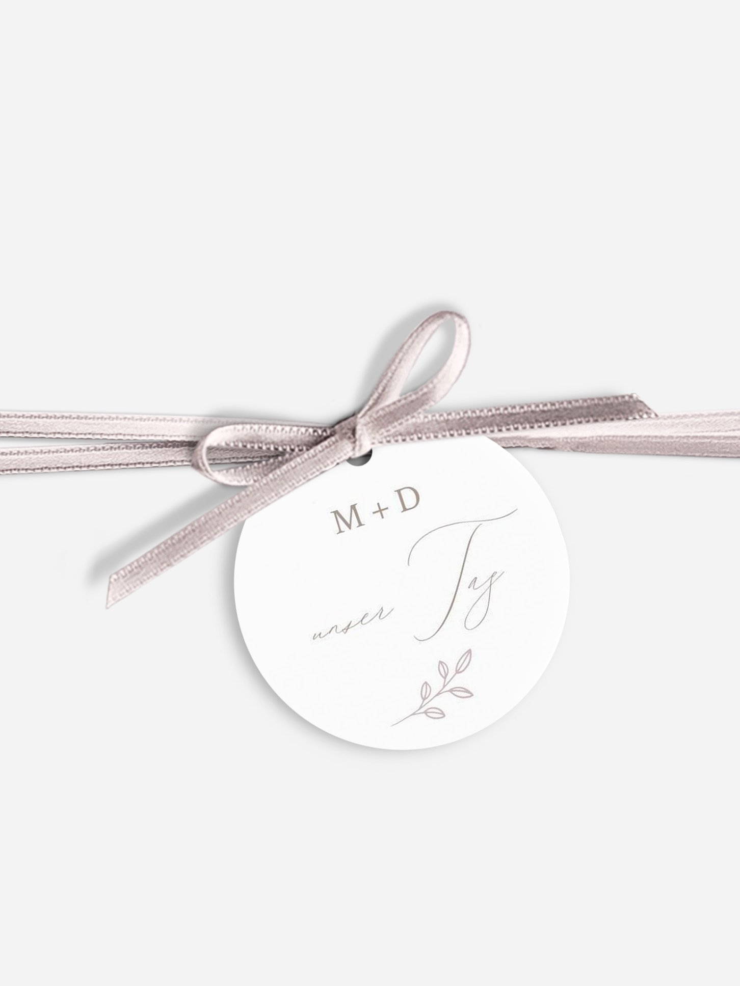 Anhänger mit Band zur Hochzeit Golden Branch