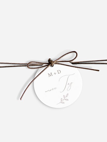 Anhänger mit Band zur Hochzeit Golden Branch