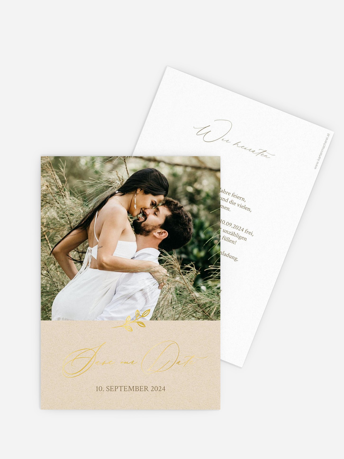 Save-the-Date Karte Golden Branch