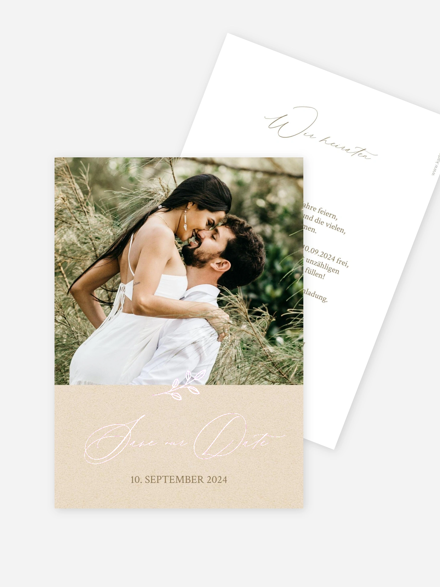 Save-the-Date Karte Golden Branch