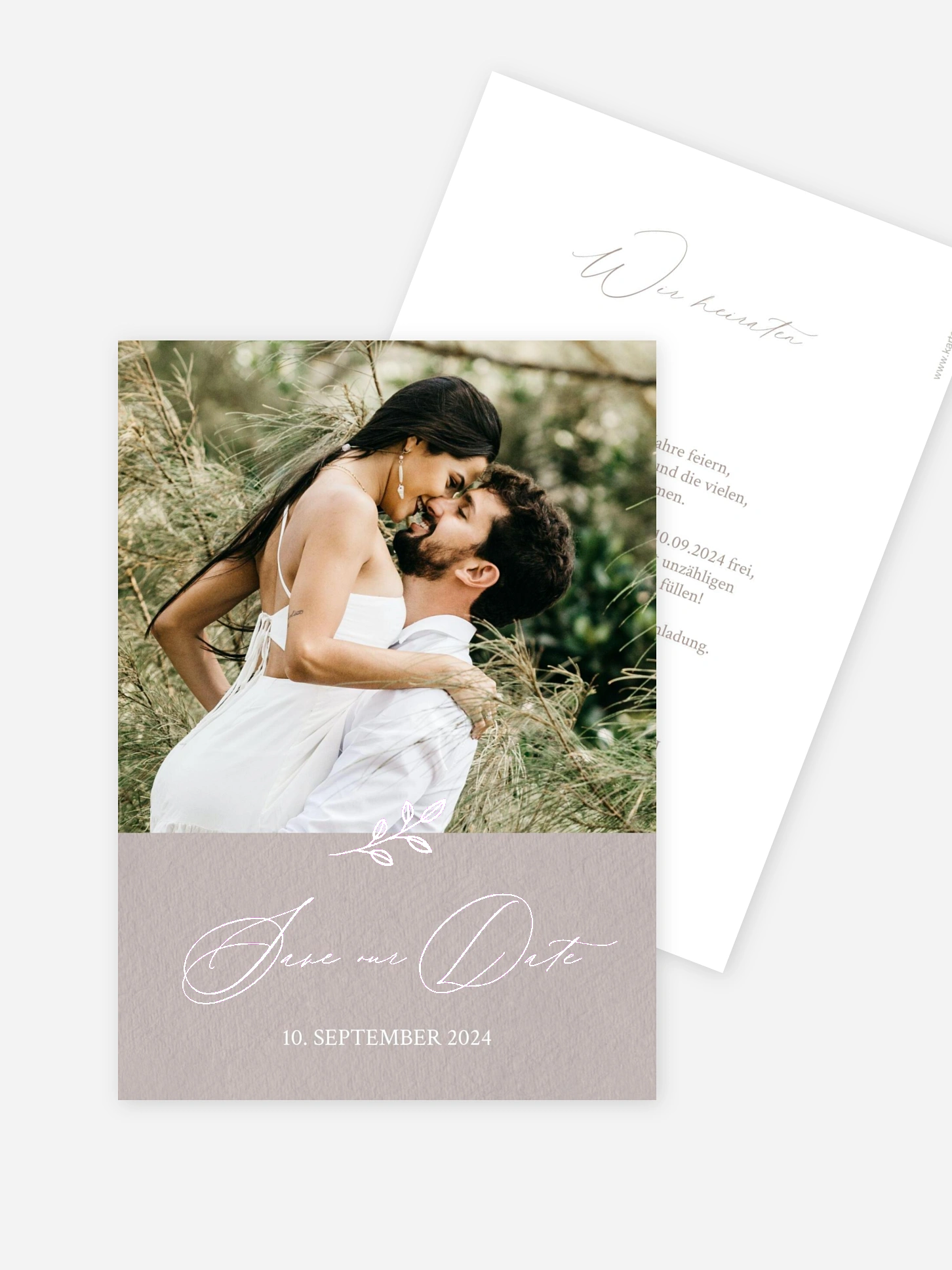 Save-the-Date Karte Golden Branch