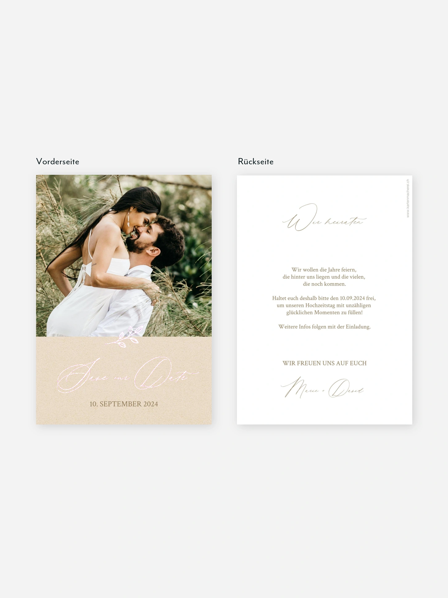 Save-the-Date Karte Golden Branch