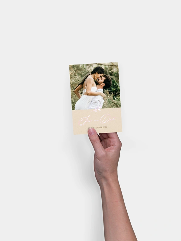 Save-the-Date Karte Golden Branch
