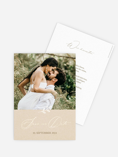 Save-the-Date Karte Golden Branch