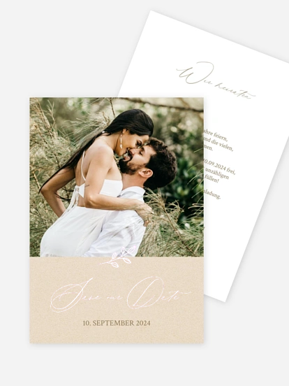 Save-the-Date Karte Golden Branch