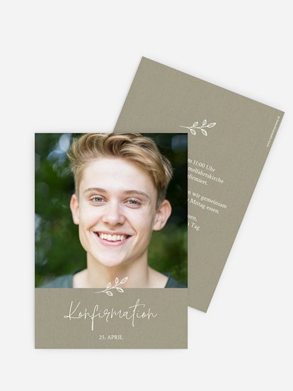 Konfirmationseinladung Golden Branch