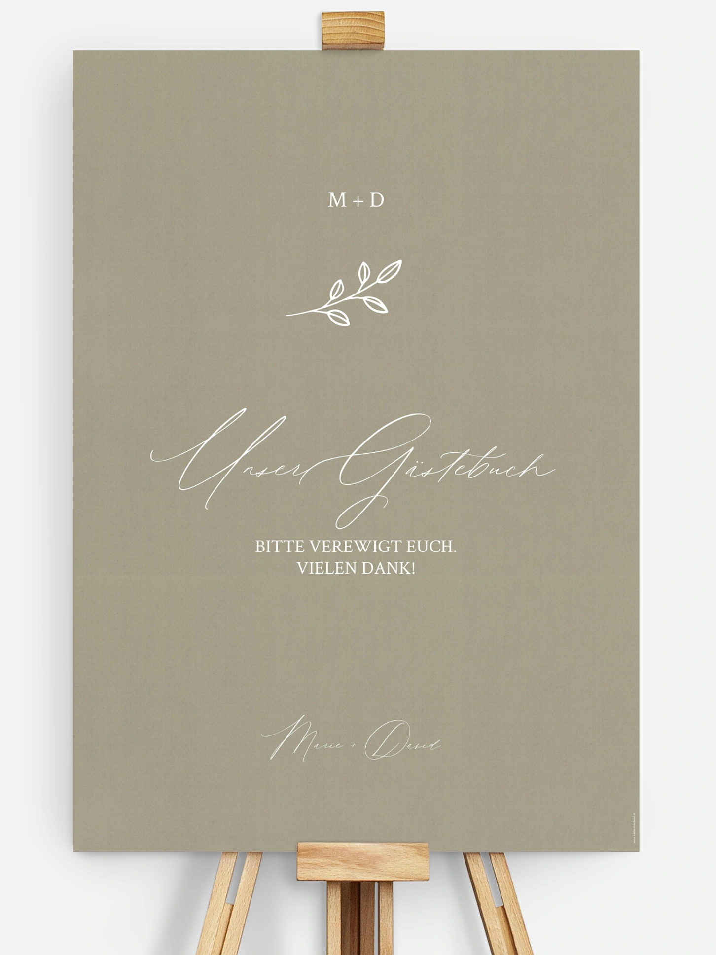 Gästebuch Poster Golden Branch
