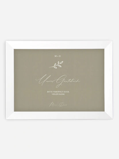 Gästebuch Poster Golden Branch