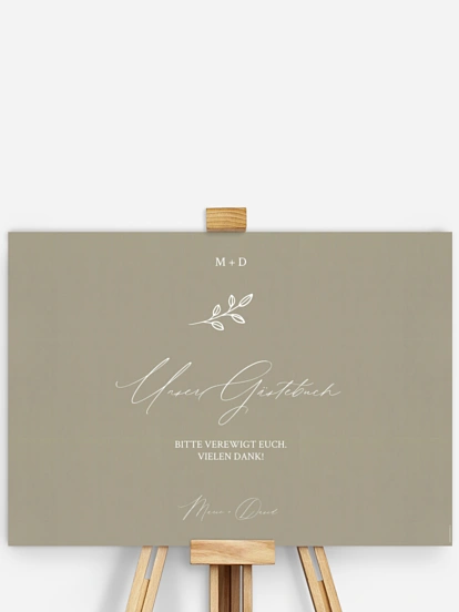 Gästebuch Poster Golden Branch