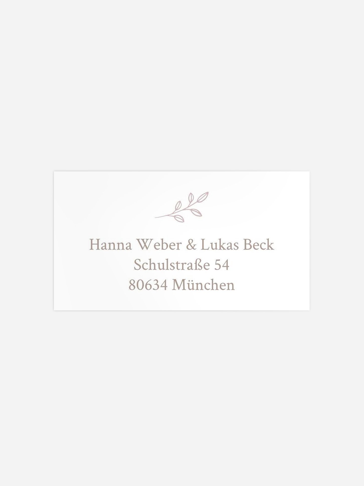 Empfängeraufkleber Hochzeit Golden Branch