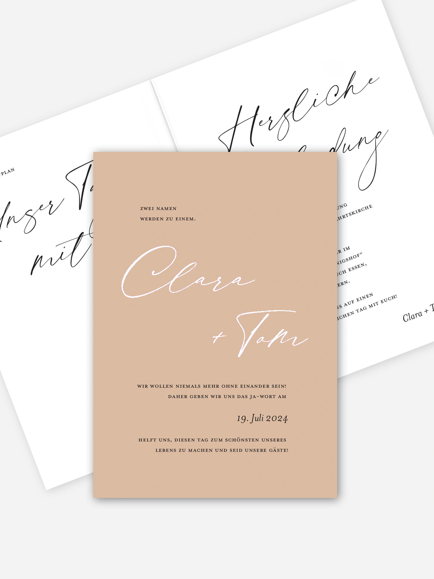 Hochzeitseinladung Simple Typo